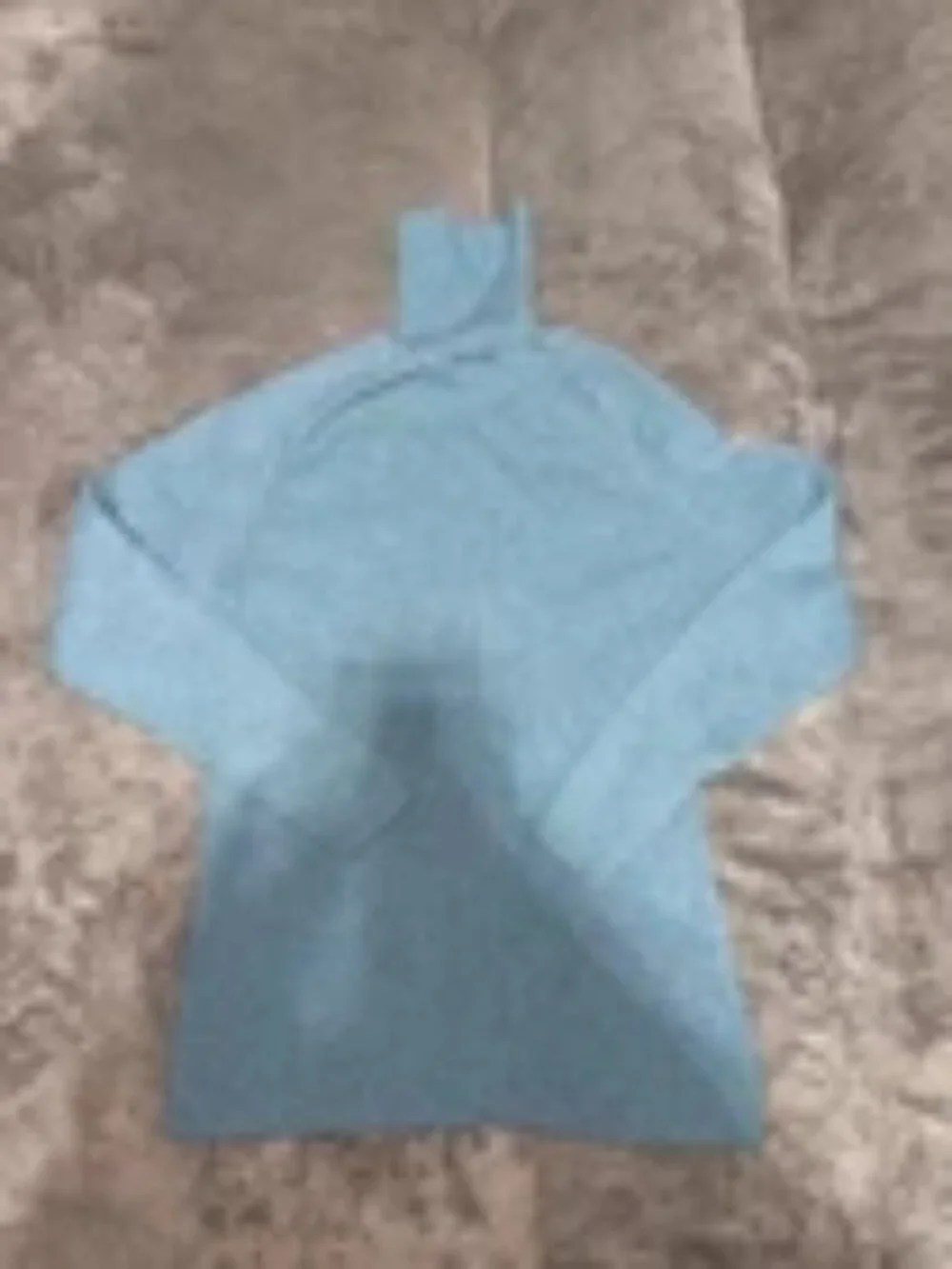 H&M Turtleneck Sweater Mens Large Teal Ribbed Knit Slim Fit EUC